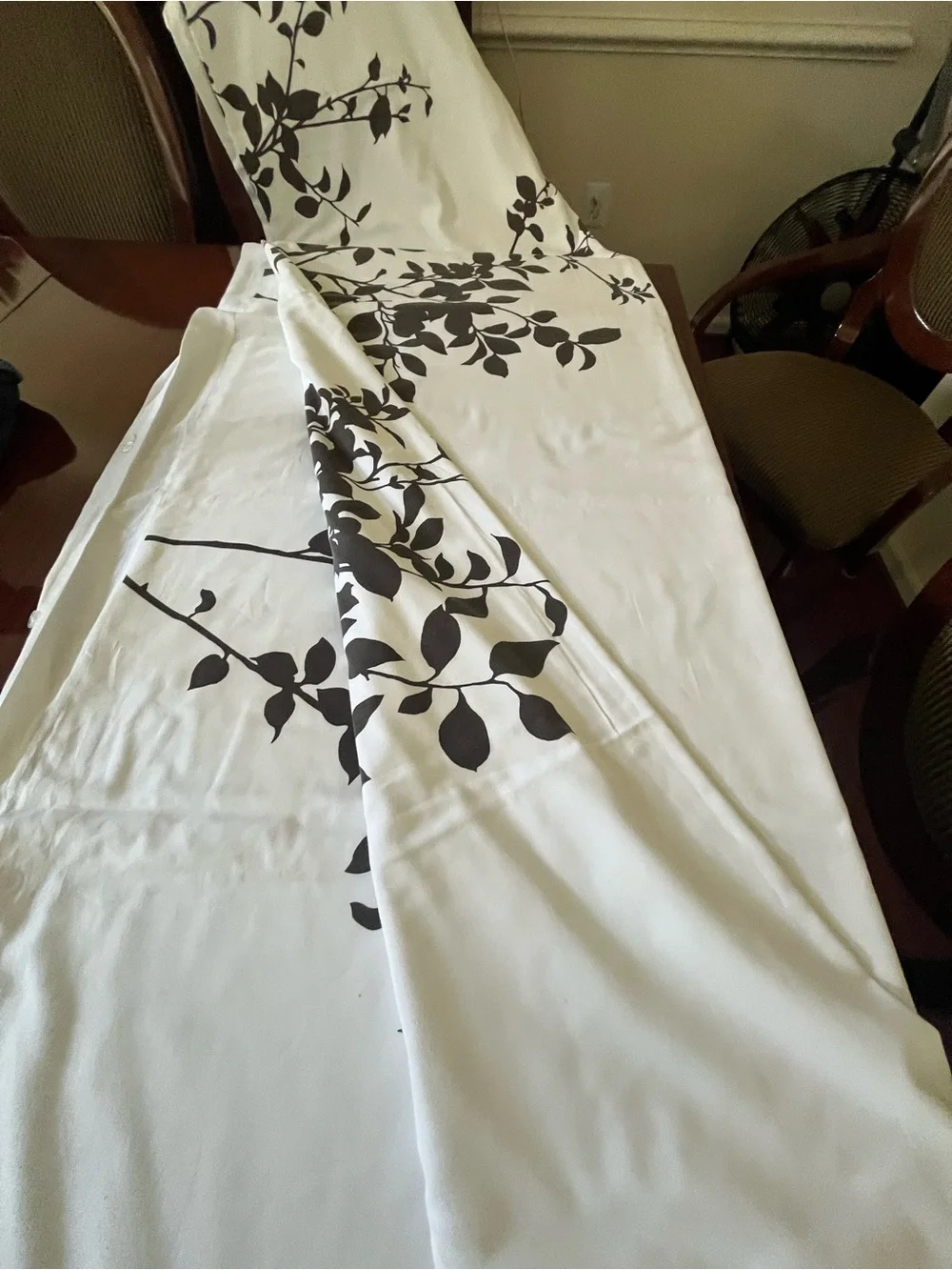 Hillcrest KS Duvet Cover with Brown Botanical Branch Design